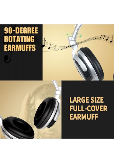 Lemestar Senıcc St-80 Profesyonel Dj Kulaklığı - 50mm Sürücü, 3.5mm/6.5mm Adaptörlü, Yüksek Ses Kalitesi