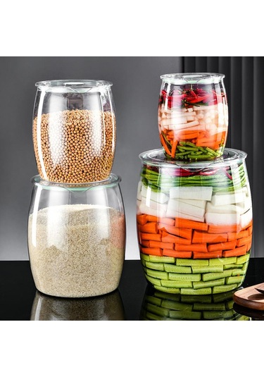 Suntek Hava Geçirmez Gıda Kavanozu Taşınabilir Şeffaf Temizlemek