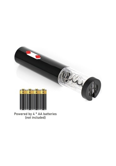 Ulzyvf Createtech Vakum Tirbuşon Tıpa Sürümü Şarap Açacağı Otomatik Elektrikli Mutfak Evi Parti Düğün Bar Kırmızı Şarap Poker Kesici Folyo Dökücü Qo Siyah/ Siyah