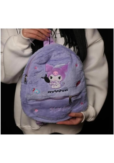 Sanrio Kawai Karrakterleri Kitty -melody -kuromi Peluş Sırt Çantası mor