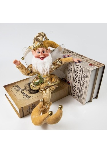 Pazly Altın Noel Elf Bebek Dekorasyon El Yapımı Bebek Hediye Noel Ağacı Kolye Ev Süsleme Elf Palyaçolar Yeni Yıl Dekor Çocuklar Hediyeler Altın