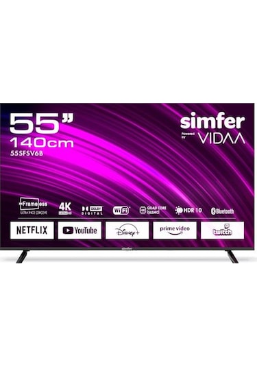Simfer 55SFSV6B 55 '' VIDAA Smart LED 4K LED Tv