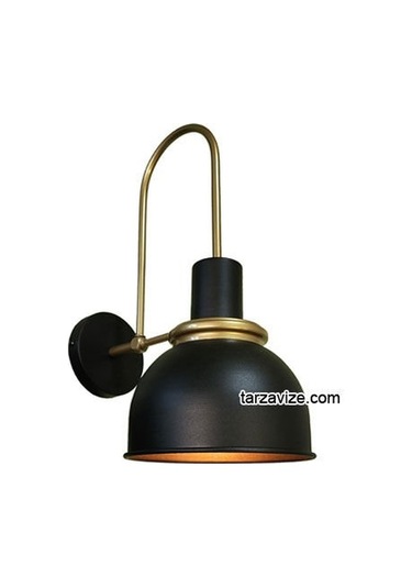 Tarz Avize Tap35 Dekoratif Siyah Retro Modern Duvar Aplik Siyah