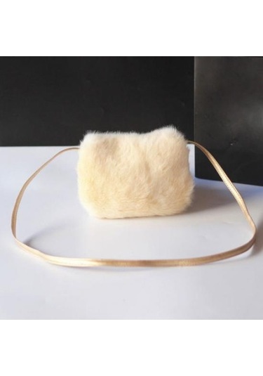 Dancemonkey Yapay Vücut Sevimli Rahat Mini Kürk Kız Kırmızı Ilmek Çocuk Çocuk Çocuk Çapraz Çanta Çanta Çanta Pm Kırmızı