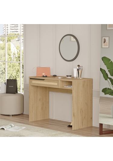 Robin Home Lidya Makyaj Masası Aynalı Çekmeceli Uv Baskı Sepet-jü