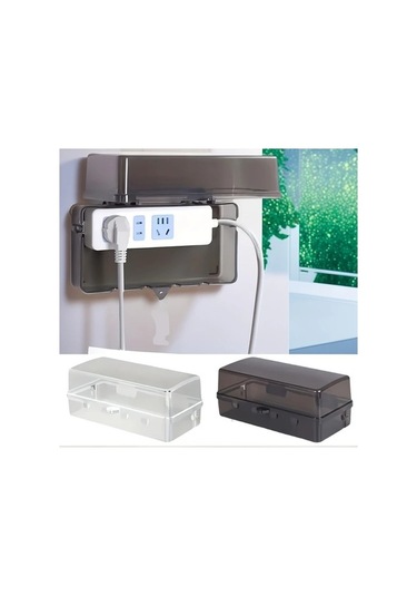 Fastbuy Dayanıklı Su Geçirmez 6 Gözlü Priz Kutusu, İç-dış Mekan Kullanım İçin Abs Malzeme