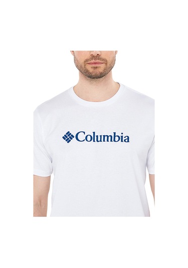 Columbia Cs0287 Csc M Basic Big Logo Brushed Ss Tee Erkek T Shirt 26707 Beyaz