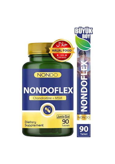 Nondo Flex 90 Tablet Jumbo Boy Glukozamin Glucosamine Kondrotin Msm Tip 2 Kolejen Akgünlük Ekstresi