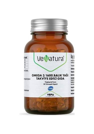 Venatura Omega 3 1600 Balık Yağı 30 Kapsül