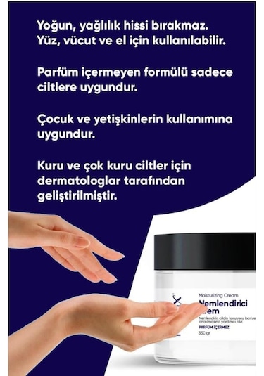 Nedox Nemlendirici Krem Kuru Ciltler Seramid ve Hyalüronik Asit İçerikli Yüz Vücut Kremi 350 G