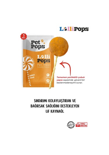 Pet Pops Freeze Dry Lolipop Bal Kabaklı Kedi Ödülü