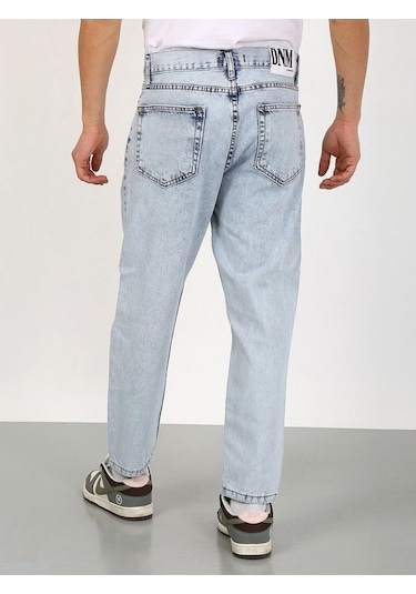 Boyfriend Lazerli Şimşek Desenli Buz Mavi Jean-buz Mavi - 36 Buz Mavi