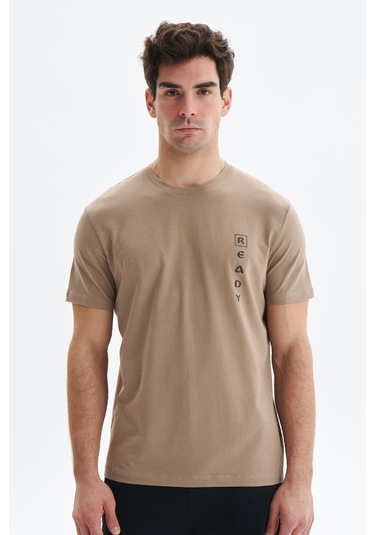 Arma Erkek Regular Fit Yazı Baskılı Süprem Bisiklet Yaka Tişört Y29344472402 Gri-bej G8 Gri