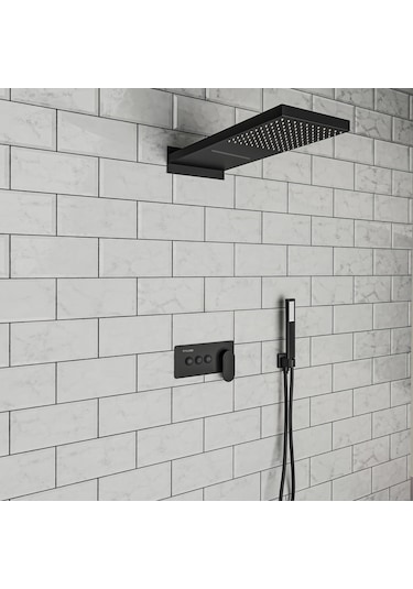 Fause Fau110-B Ankastre Comfort Panel Şelale Duş Seti Siyah