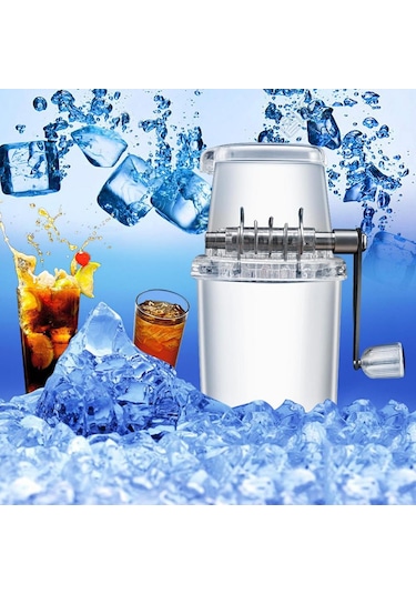 Mini Buz Tıraş Smoothie Manuel Buz Kırıcı Buz Bloğu Kırma Rüşvet Makinesi