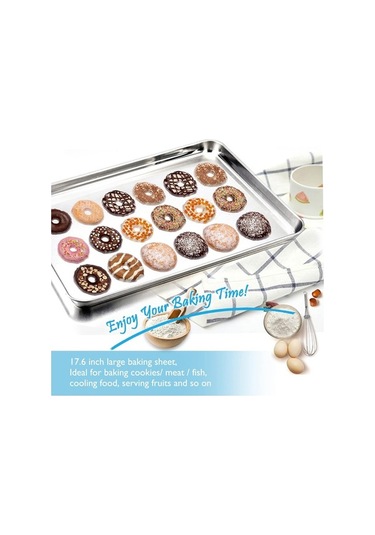 Ulzyvf X X Toksik Tepsisi Sayfası, Passız, Paslanmaz Olmayan, Kurabiye Fırın Çelik Çelik Büyük 17.6 13 1 '' '' '' Yn Çelik