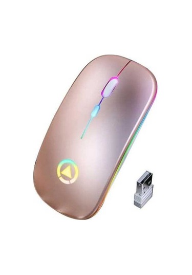 Prestigegoods Yındıao A2 Şarj Edilebilir Sessiz 2.4g Kablosuz Oyun Mouse, Pembe Altın, 110x60x25 Mm, 300mah, 1000-1600 Dpı A2