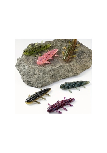 Fochsia Siyah Sunmile 10 Adet Levrek Yemleri 1.77 İnç Silikon Sulu Solucan Tatlı Ve Tuzlu Su Balıkçılığı İçin Dayanıklı Yumuşak Yem