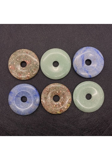 Soulader Doğal Taş Boncuk Kolye Ucu Yuvarlak Emniyet Tokası Takı Yapımı Malzemeleri Aksesuarları El Yapımı Boncuk Modelleri Çok REnkli