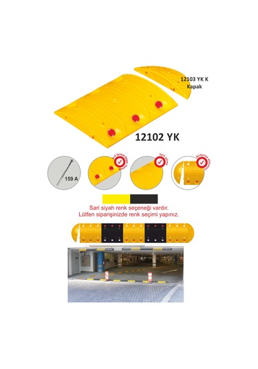 12102 Yk Oval Yol Kasisi Sarı Siyah Evelux Ppc Yol Kasisleri