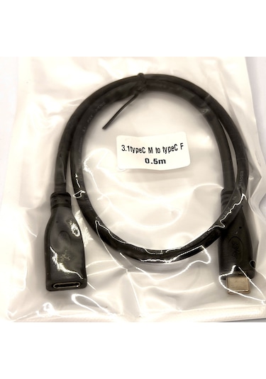 50cm Type C Uzatma Kablosu 0.5m Dişi Erkek Usb Type C Extension