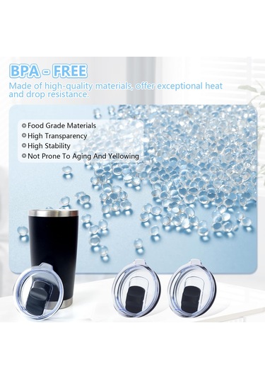 Yetı 20oz Bardaklar, 10/24oz Kupalar Ve 10oz Lowball Kupalar İçin 3'lü Paket 20oz Bardak Kapakları, Ozark Trail İçin Dökülmeye Karşı Kapaklar, Eski Stil Rtic, Bpa İçermez