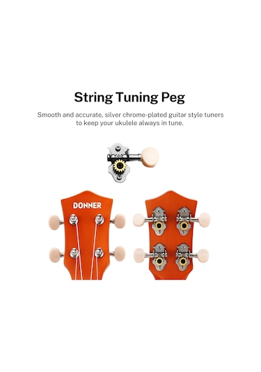 Donner Dus-10m Soprano Ukulele Seti Maun