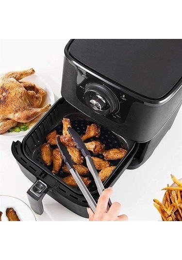 Ams Net Renkli Isıya Dayanıklı Yıkanılabilir Silikon Fırın Ve Airfryer Yuvarlak Pişirme Matı 20 Cm