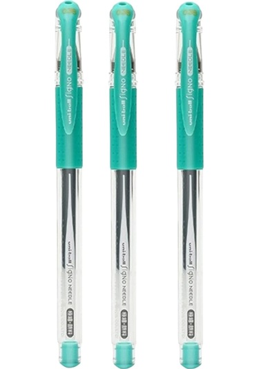 Uniball Signo Needle 0.38 İğne Uçlu Jel Kalem Zümrüt Yeşili Üç Adet