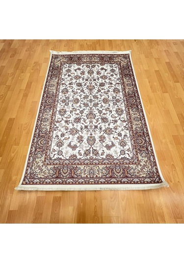 Klasik Osmanlı Motifli 120 X 180 Dijital Baskı Halı Beyaz