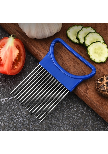 Kaymaz Sebze Doğrayıcı, Patates, Limon Ve Daha Fazlasını Kesmek İçin Eşit Dilimli Soğan Tutucu, Paslanmaz Çelik Dişler, Ergonomik Tasarım Diğer