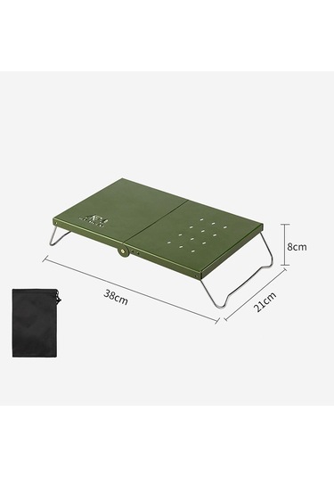 Dolıty Mini Kamp Masası Çok Amaçlı Yan Masa Açık Yeşil Yeşil Çok Renkli