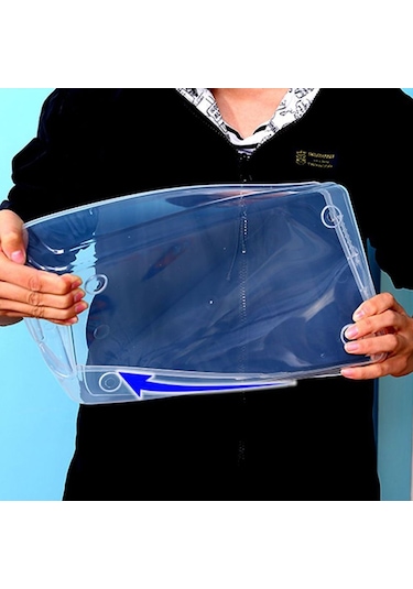 Cbtx 4pcs Ev Dolap Rafı İçin Sert Plastik Ayakkabı Saklama S Mavi