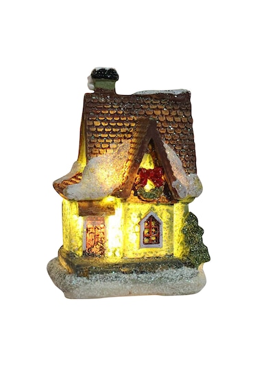 Teltree Noel Dekorasyonu Açık Ev Modeli G, Pvc+reçine Malzeme, Islak Işık, Mini Manzaralı Noel Hediyesi Diğer