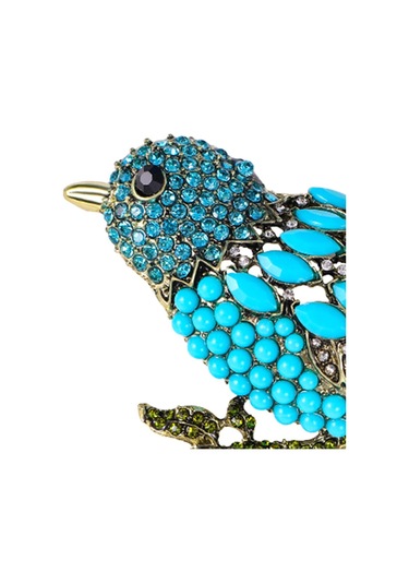 Homyl Düğün Giyim Bayanlar Için Rhinestone Broşlar Dekoratif Mavi