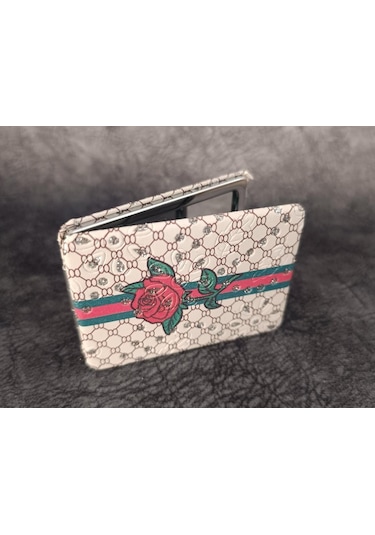 Cep Ayna Gül Makyaj Çanta Seyahat Taşınabilir Ayna Kozmetik Büyüteç Kompakt Çok  Renkli