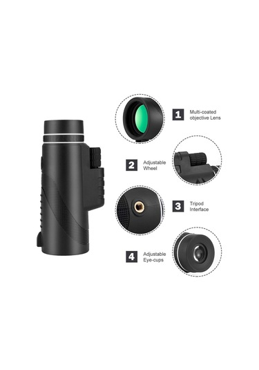 Monoküler Teleskop Yüksek Güçlü Monoküler Teleskop 40x60 Düşük Işıklı Teleskop