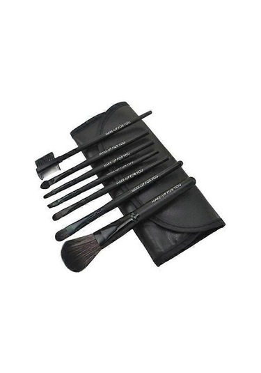 7 Makyaj Fırçası, Profesyonel Makyaj Seti, Kılıflı Siyah