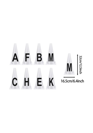 Suntek 8x Dresaj Konileri Hafif Spor Ekipmanları Kurulumu Kolay Beyaz