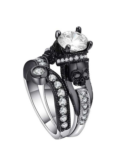 Fastbuy Skull Çok Renkli Punk Tarzı Takı Bileklik, 11 Numaralı Beyaz Çok Renkli