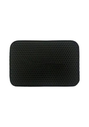 Mufunye Kedi Kumu Matı Ekstra Büyük Eva Çift Katmanlı Filtreleme 60 90cm Gri