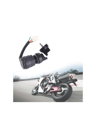 Yaozixa 5 Tel 5 Pinli Moto Atv Dune Go Kart 50-250cc İçin Güvenli Açma Kilit Anahtarı Seti 2 Anahtar