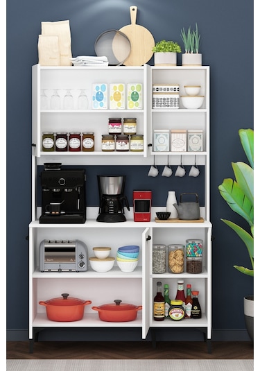 Riva Kahve Köşesi 3 Kapaklı Airfry Kiler Dolabı Çok Amaçlı Erzak Dolabı Beyaz Beyaz Riva Kahve Köşesi 3 Kapaklı Airfry Kiler Dolabı Çok Amaçlı Erzak Dolabı Beyaz Beyaz