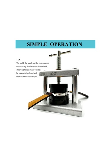 Saat Presleme Aleti, Saat Kristal Presi, Kasa Arkası Kapatıcı, Metal Saat Kasa Arkası Presi, Saat Pili Değiştirme Alet Takımı Yuvarlak Ve Kare Kadranlar İçin 18 Kalıp İçerir Diğer