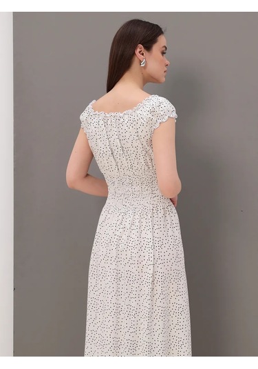 Keyem Kadın Büyük Beden Yazlık Plaj Süet Elbisesi 209378585 Beyaz