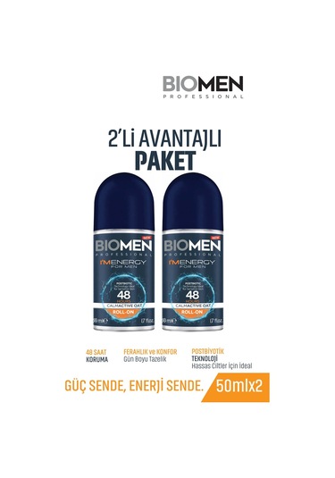 Roll-on For Men Ferahlatıcı Etki I'm Energy 2x 50 ML
