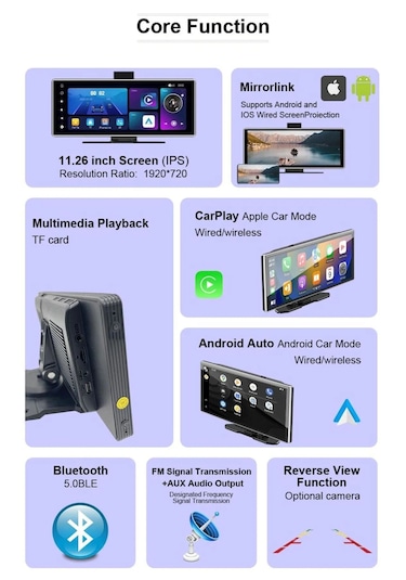 Premium Mb-250 10 İnç 4k Carplay Ve Android Uyumlu Yeni Nesil Ön - Arka Kamera