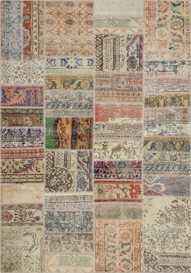 Sınırları Zorlayan El Yapımı Patchwork Halı 160x230 Cm - 6312