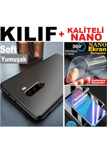 Huawei P9 Lite 2017 Soft Kaliteli Kilif + Nano Ekran Koruyucu 519131477