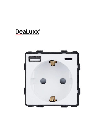 Dealuxx Elektrik Prizi Usb Ve Type-c İle, Süper Hızlı, Beyaz 196495694